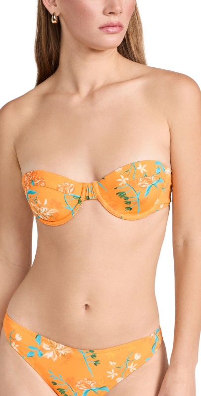 Solid &triped The Maise Top Floral Print (Orange)