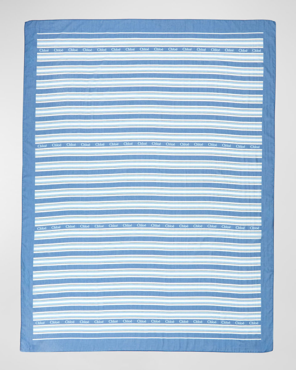 x High Summer Striped Logo Stole Scarf