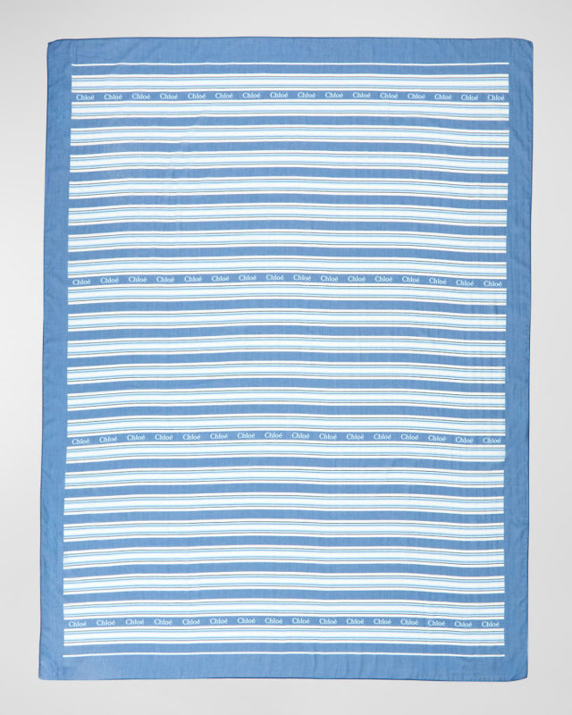 x High Summer Striped Logo Stole Scarf
