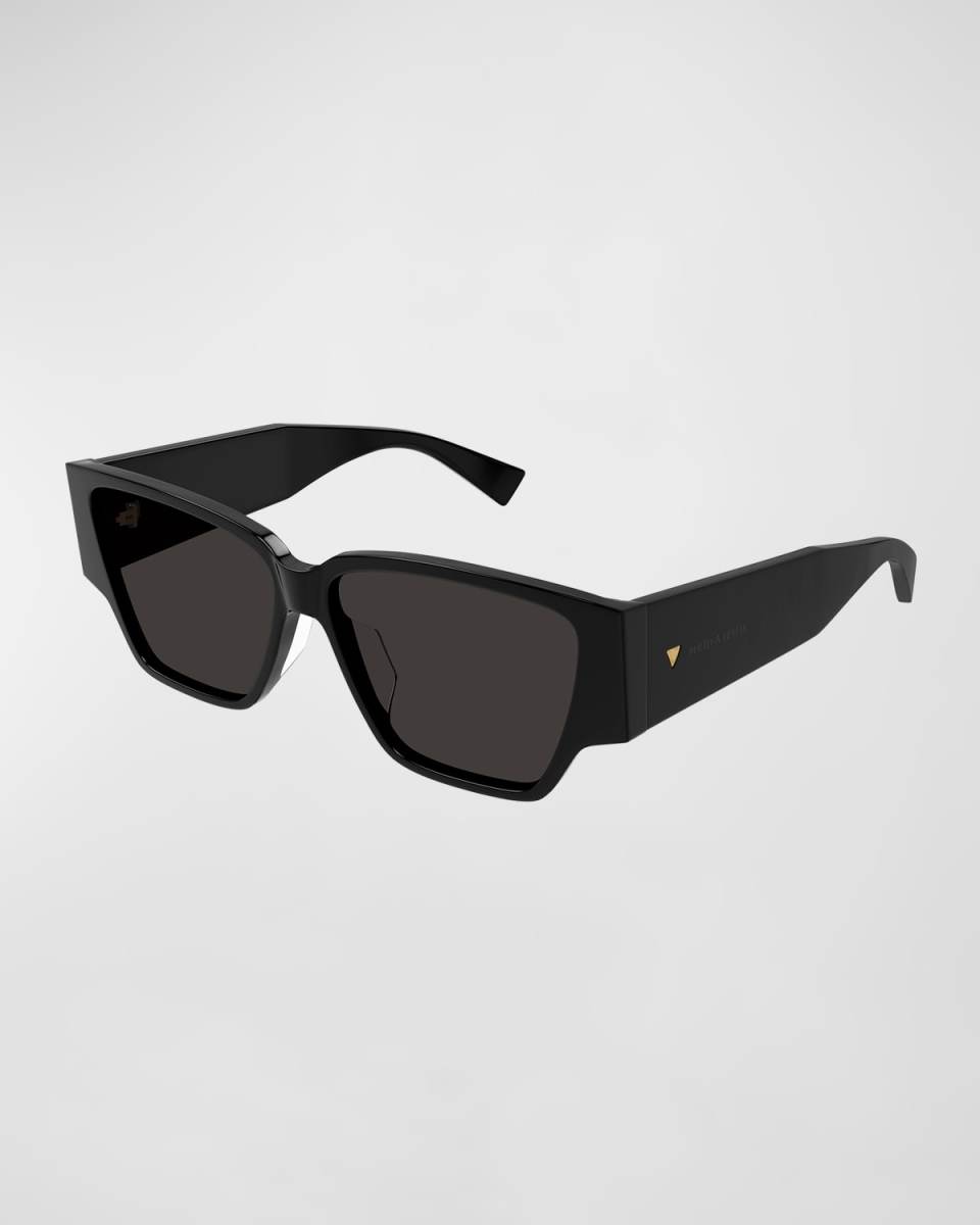 Logo Black Acetate Butterfly Sunglasses
