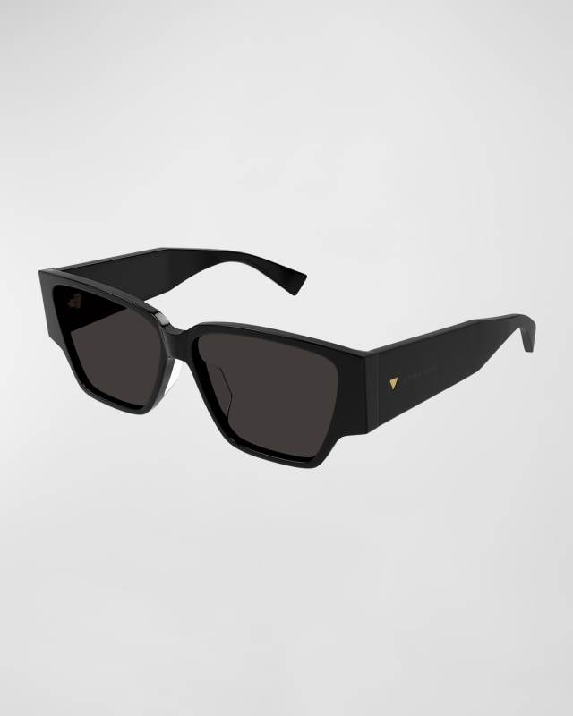 Logo Black Acetate Butterfly Sunglasses