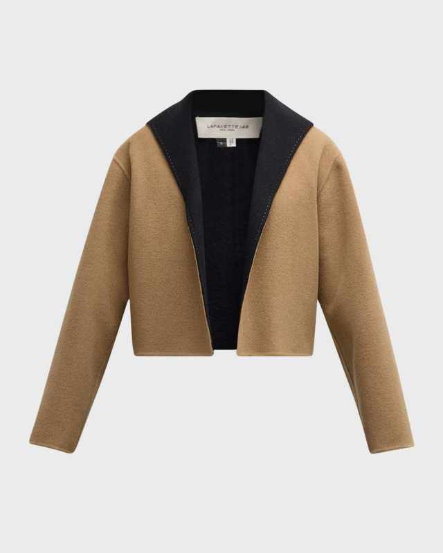 Reversible Wool-Cashmere Cropped Jacket
