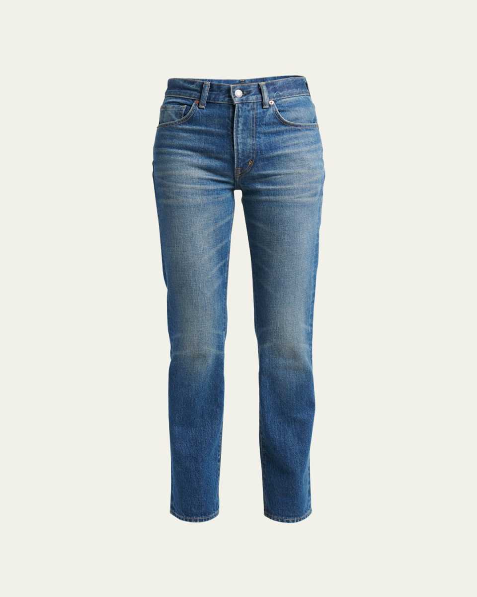 Straight-Leg Denim Jeans