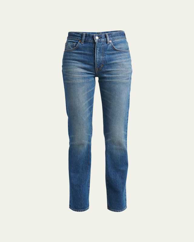 Straight-Leg Denim Jeans