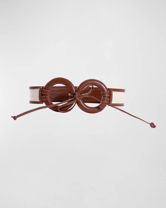 Zenu Ring Leather and Cana Flecha Self-Tie Belt