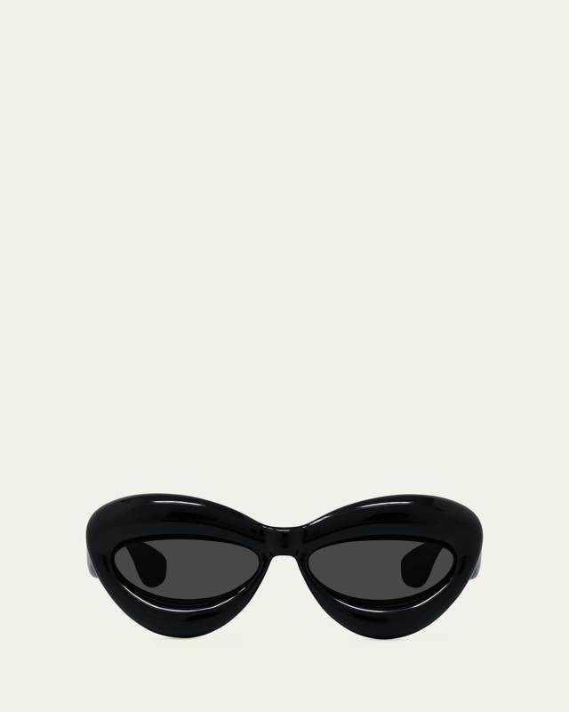 Inflated Injection Plastic Cat-Eye Sunglasses