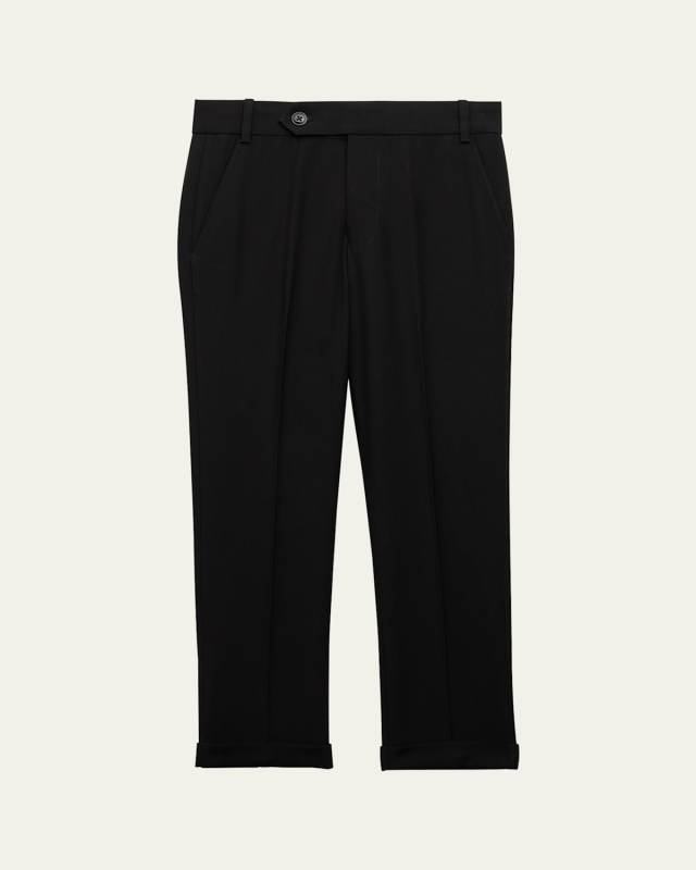 Boy's Luke Embroidered Trousers, Size 2-10