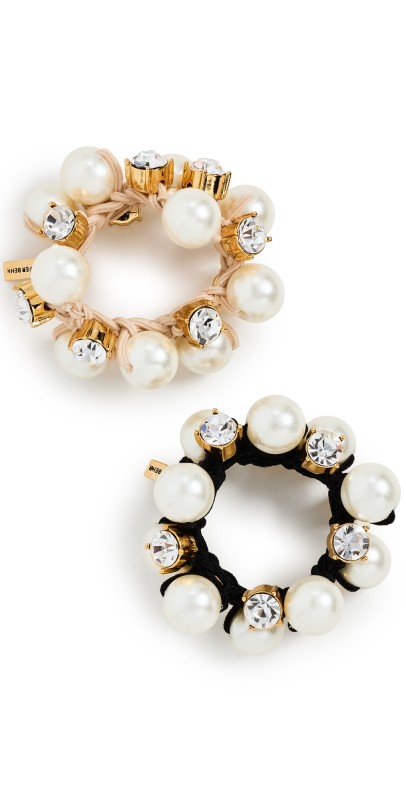 Jennifer Behr Perley Scrunchie Set of 2 Crystal