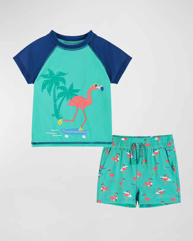 Boy's Graphic Two-Piece Rashguard Set, Size 2T-7