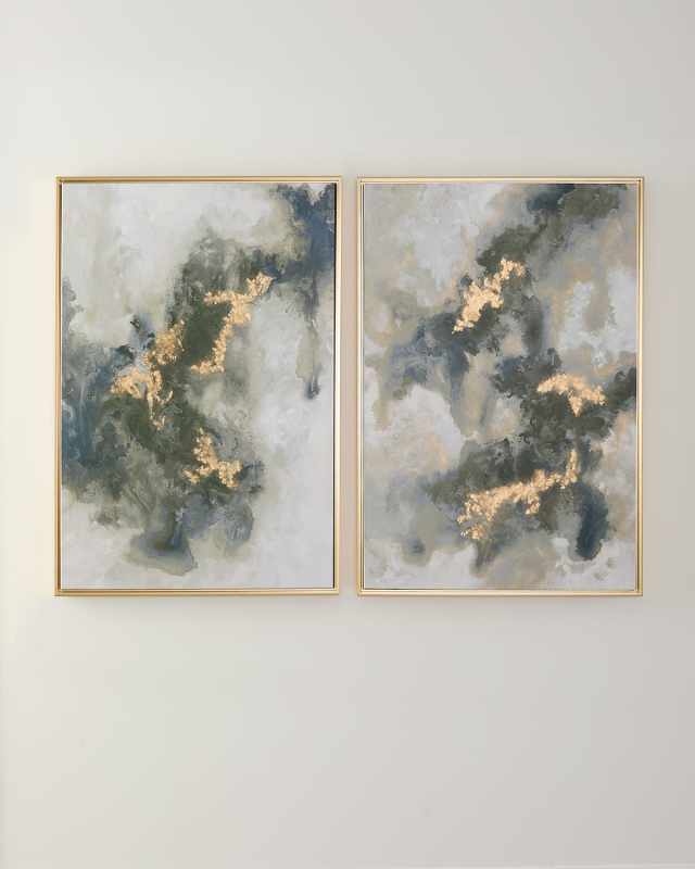 "After Rain" Framed Giclees by Jean Kenna, 31" x 46" - Set of 2