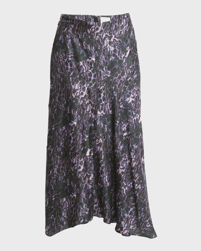 Lisanne Silk Printed Midi Skirt
