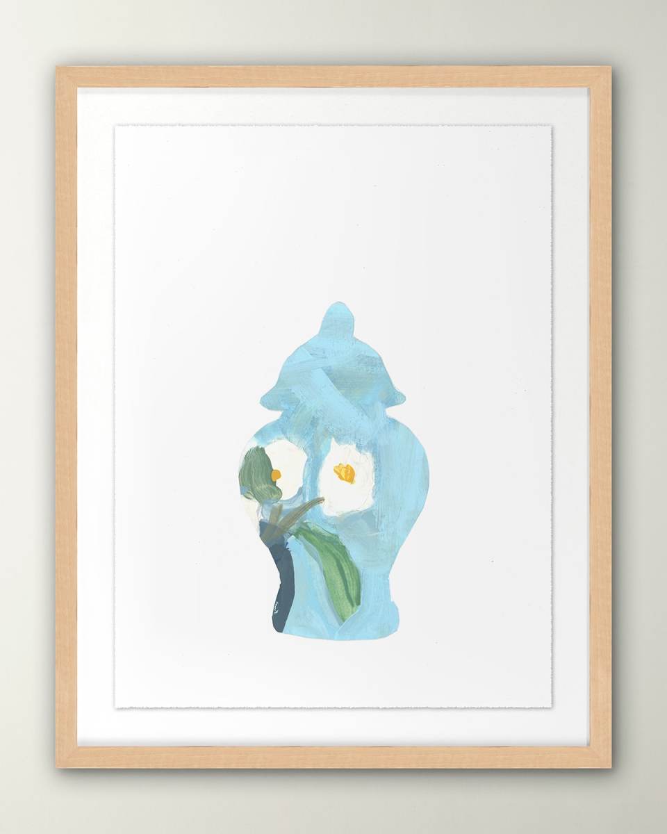 Floral Ginger Jar 1' Digital Print Wall Art by Katie Re Scheidt