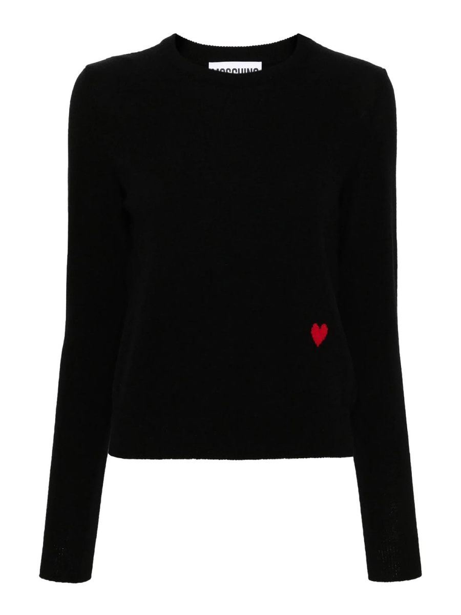 Moschino Pull Col Bateau - Noir