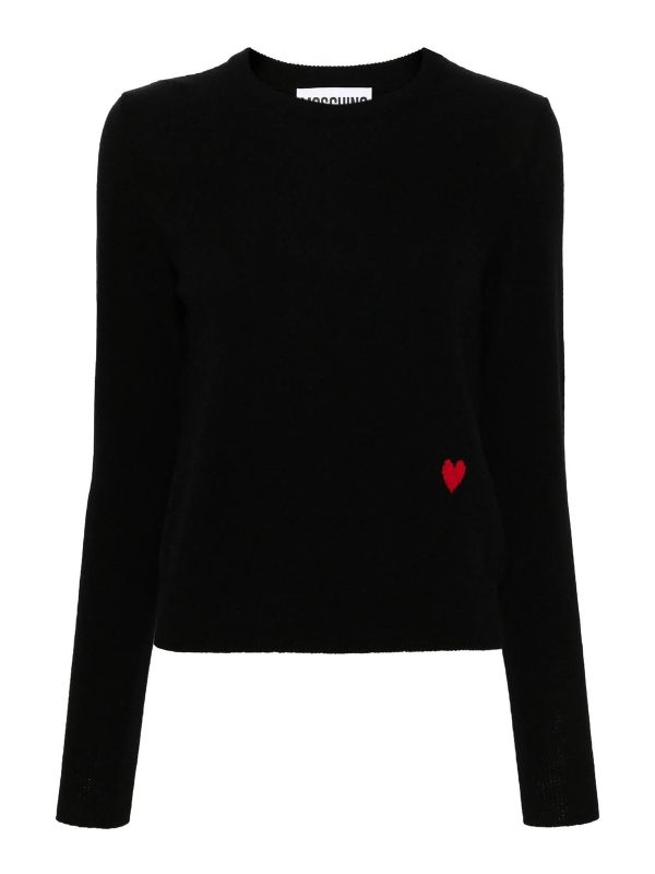 Moschino Pull Col Bateau - Noir