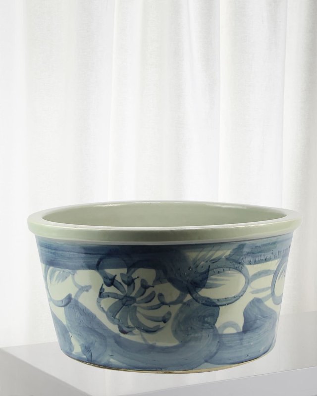 Blue & White Ceramic Pot