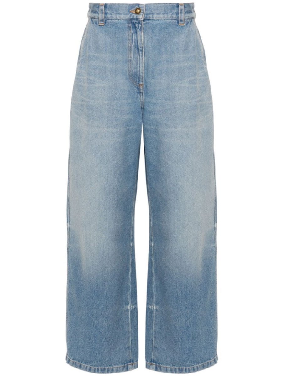 high-rise wide-leg jeans