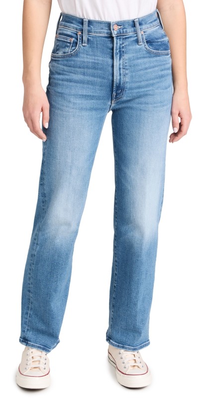 MOTHER The Rambler Zip Flood Jeans Out of the Blue