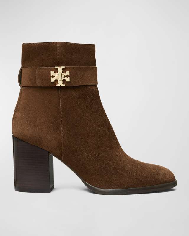 T-Lock Heeled Suede Ankle Boots