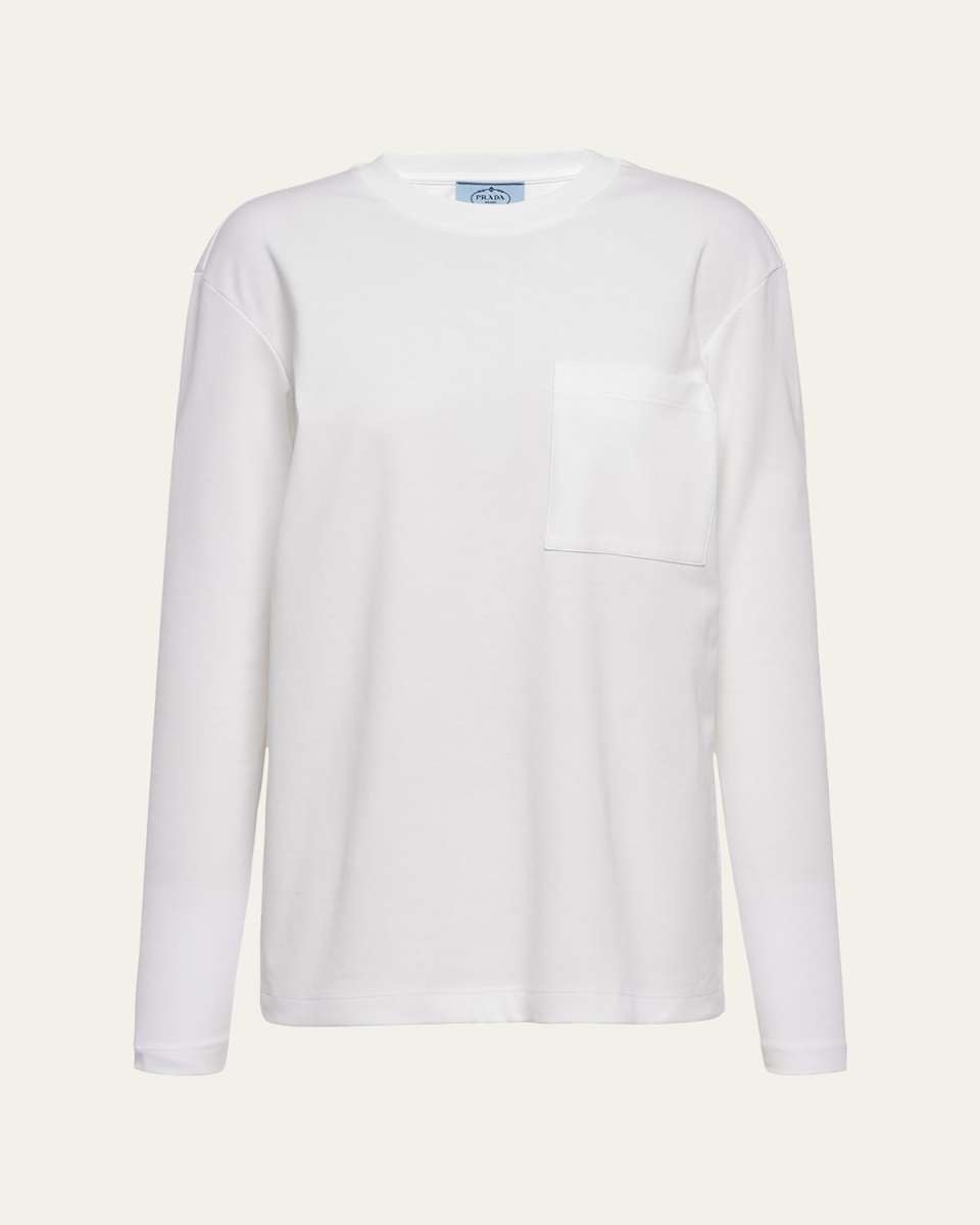 Long-Sleeve Boxy Jersey T-Shirt