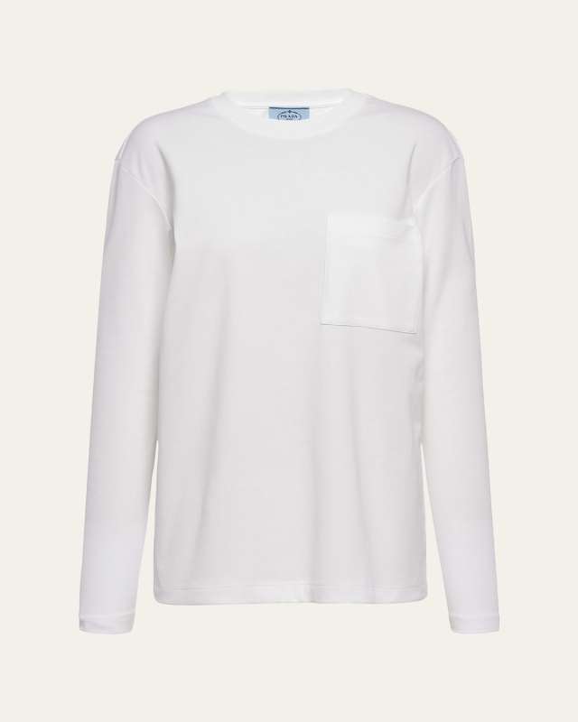 Long-Sleeve Boxy Jersey T-Shirt