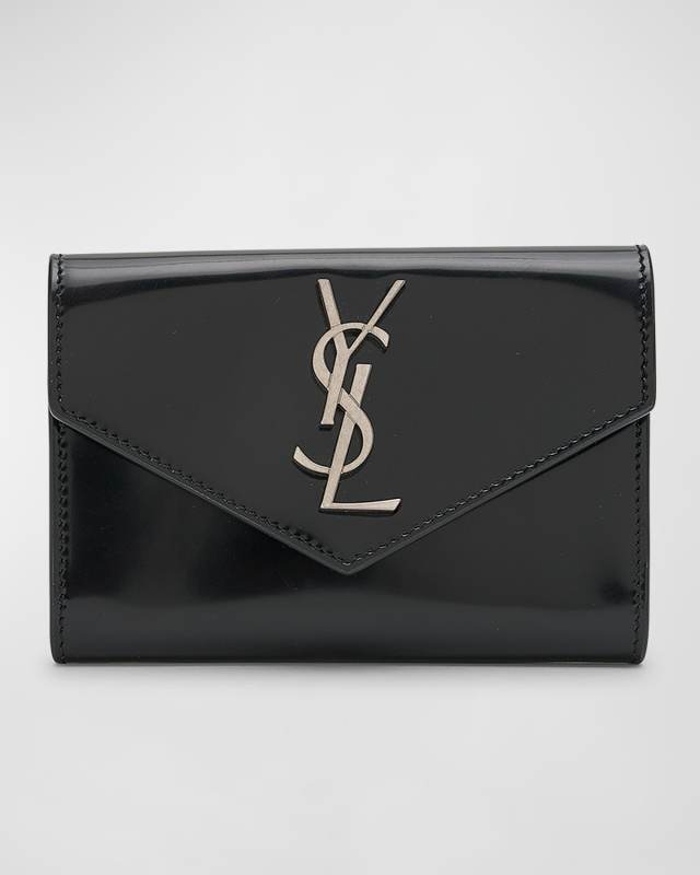 YSL Monogram Small Flap Wallet in Spazzolato Leather