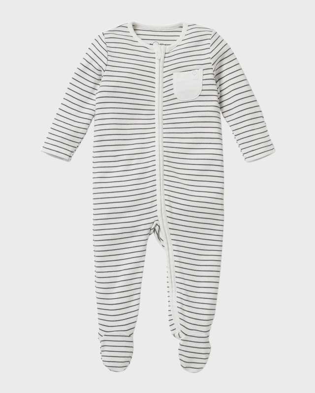 Kid's Zip Up Footie Pajamas, Size Newborn-12