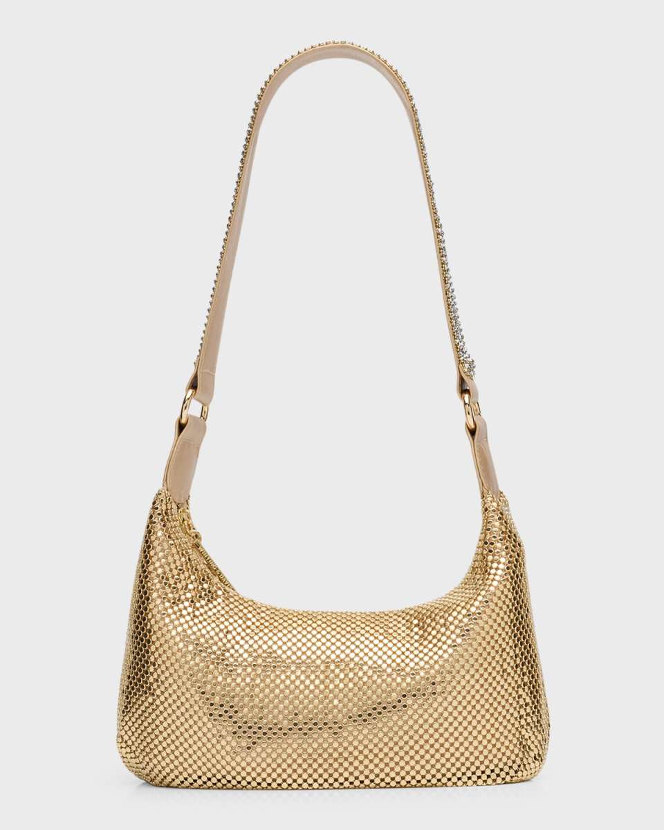 Bianca Zip Crystal Shoulder Bag