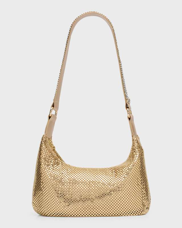 Bianca Zip Crystal Shoulder Bag
