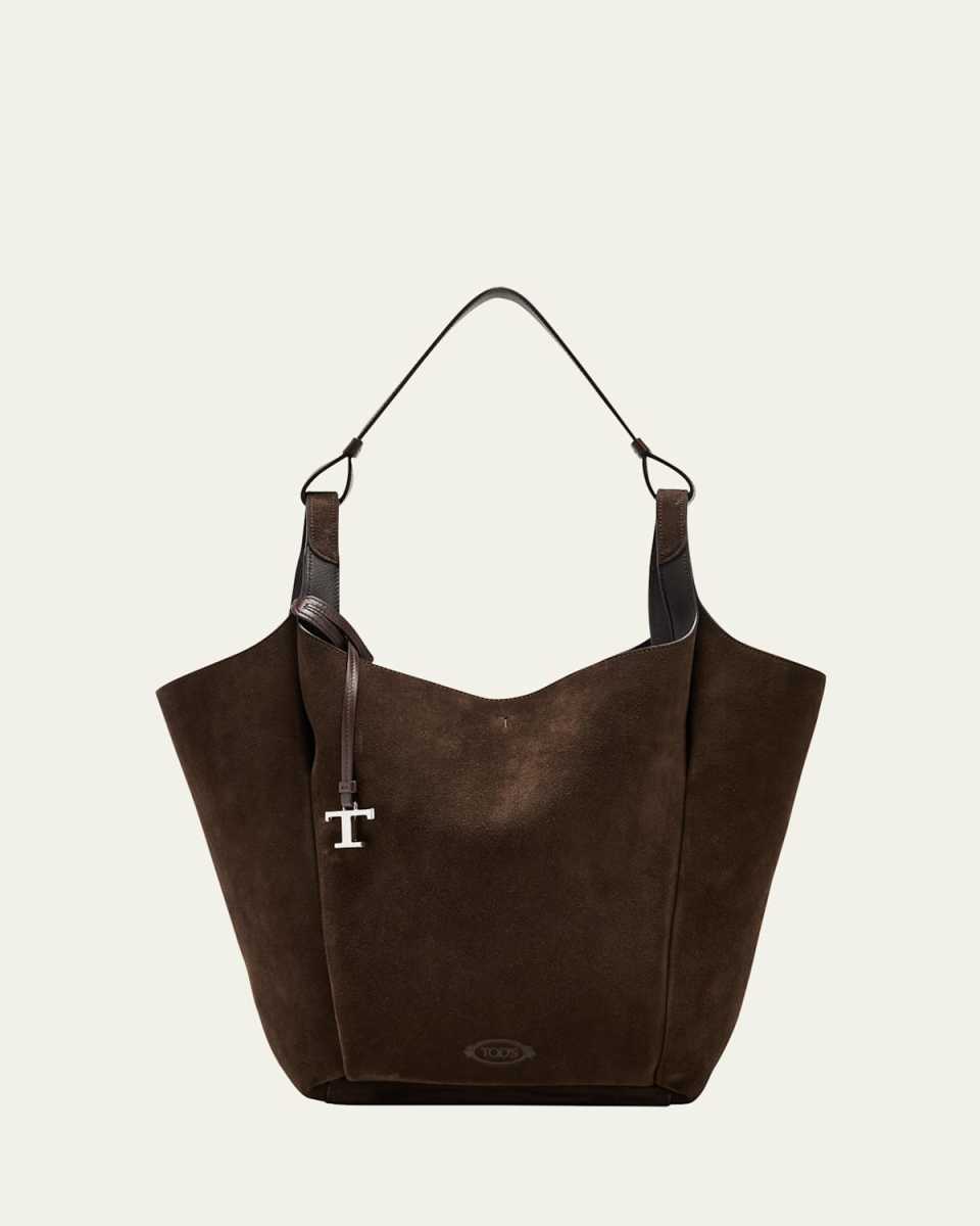 Suede & Leather Shoulder Bag
