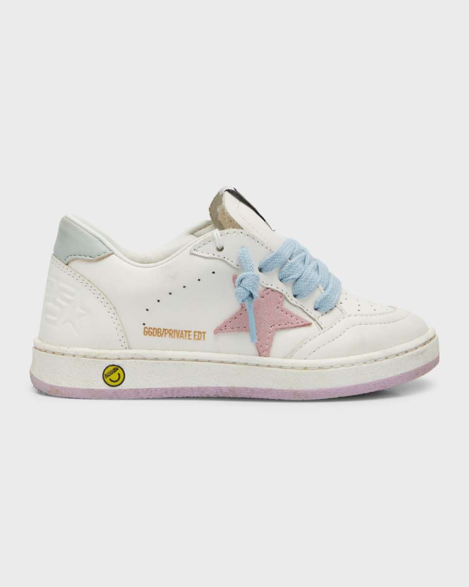 Girl's Ballstar Low-Top Leather Sneakers, Baby/Toddler