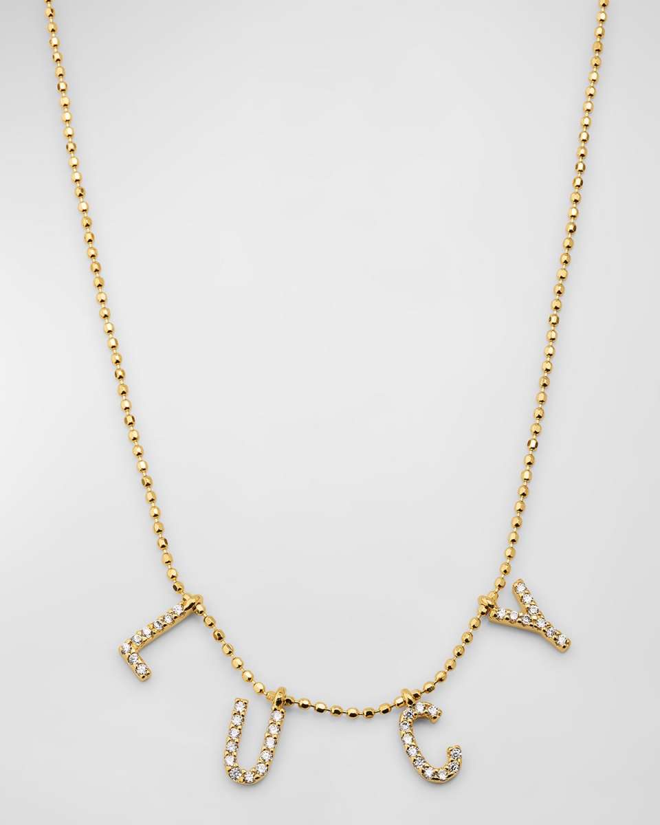 14K Gold-Plated Sterling Silver 4-Letter Personalized Necklace