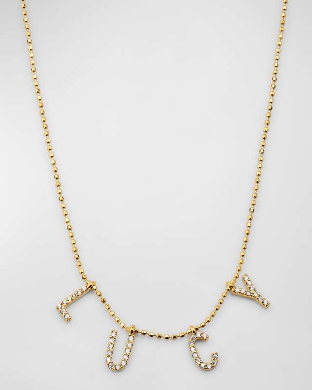 14K Gold-Plated Sterling Silver 4-Letter Personalized Necklace