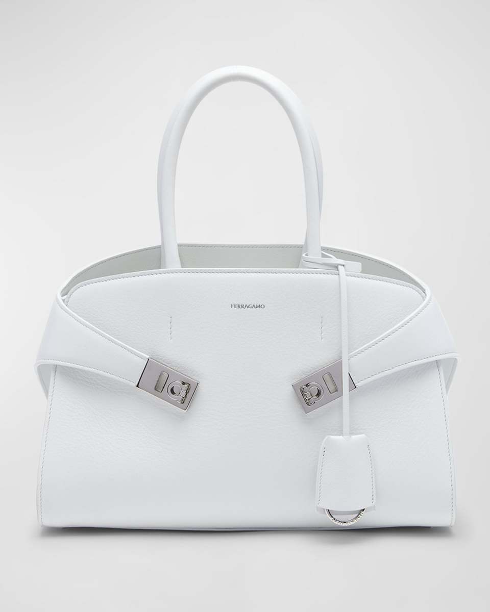 Small Hug Leather Top-Handle Bag