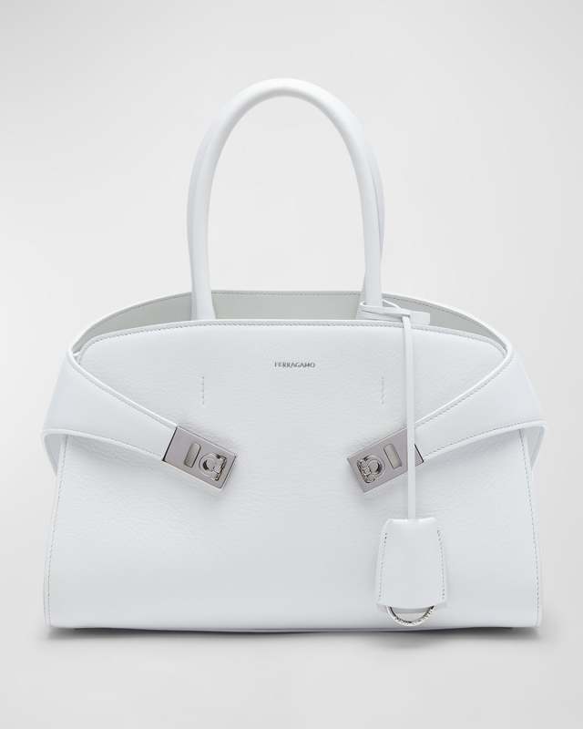 Small Hug Leather Top-Handle Bag
