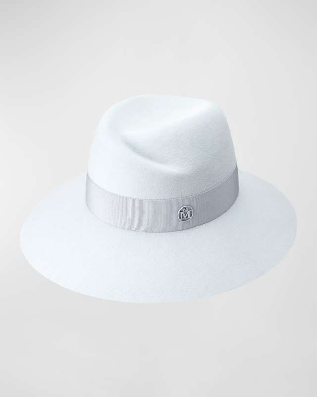 Virginie Blue Felt Fedora