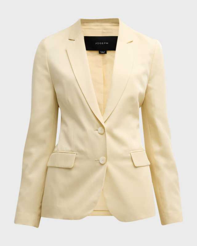 Belmore Single-Breasted Cotton-Silk Jacket