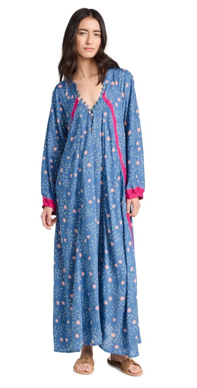 Natalieartin Collection Fioreaxi Dress Pinwheel Denim