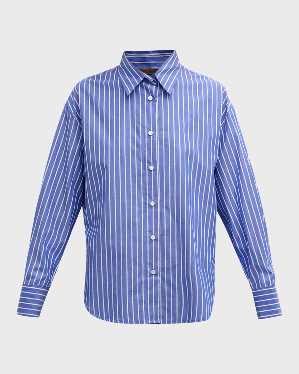 Striped Poplin Long-Sleeve Shirt
