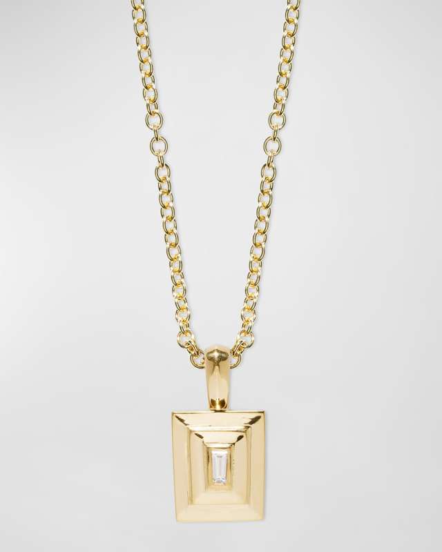 Petite Tapered Baguette Staircase Diamond Necklace