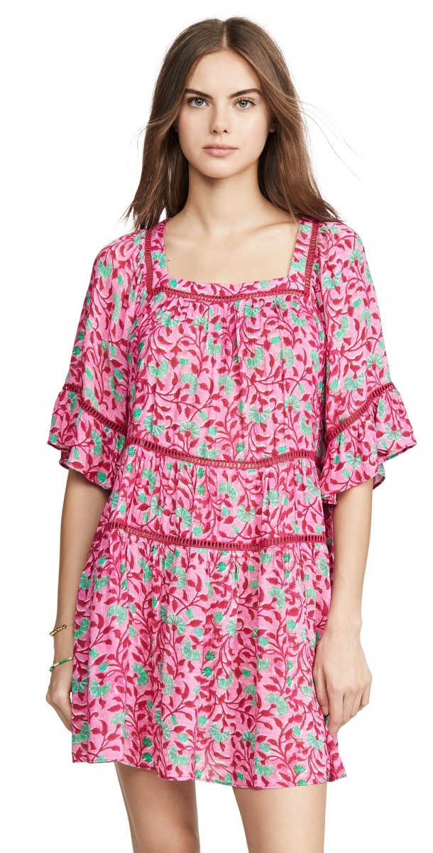 Playa Lucila Floral Dress Pink/Green