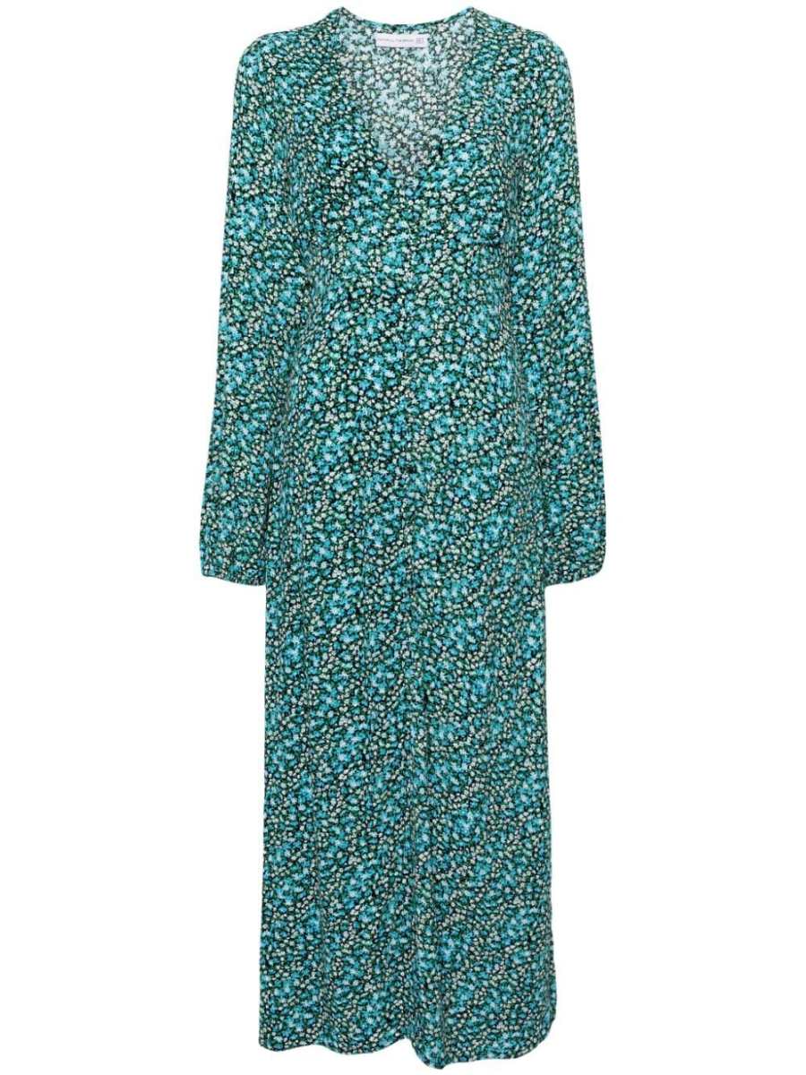 Venados floral-print midi dress
