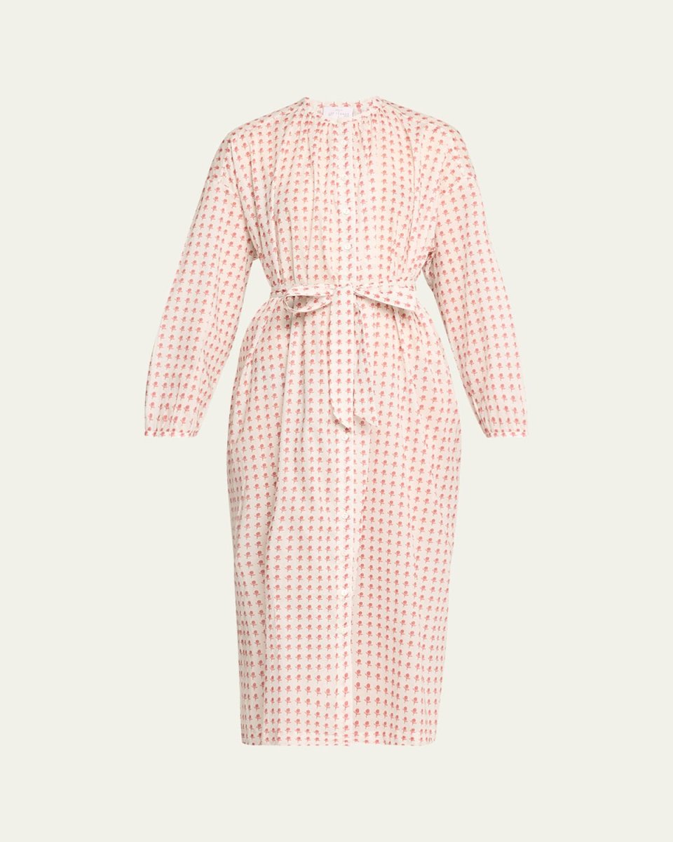 Mona Floral-Print Egyptian Cotton Midi Dress