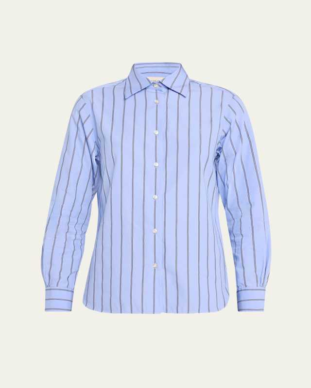 Ella Stripe Button-Front Shirt