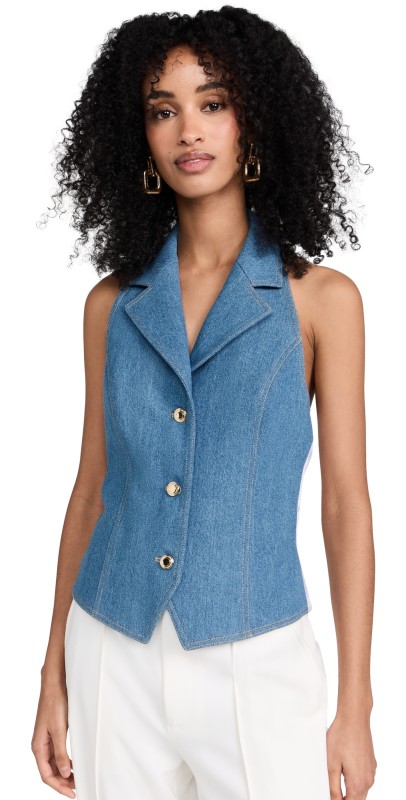 Sergio Hudson Classic Vest Medium Wash