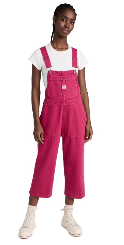 Denimist Relaxed Overalls Vibrant Pink