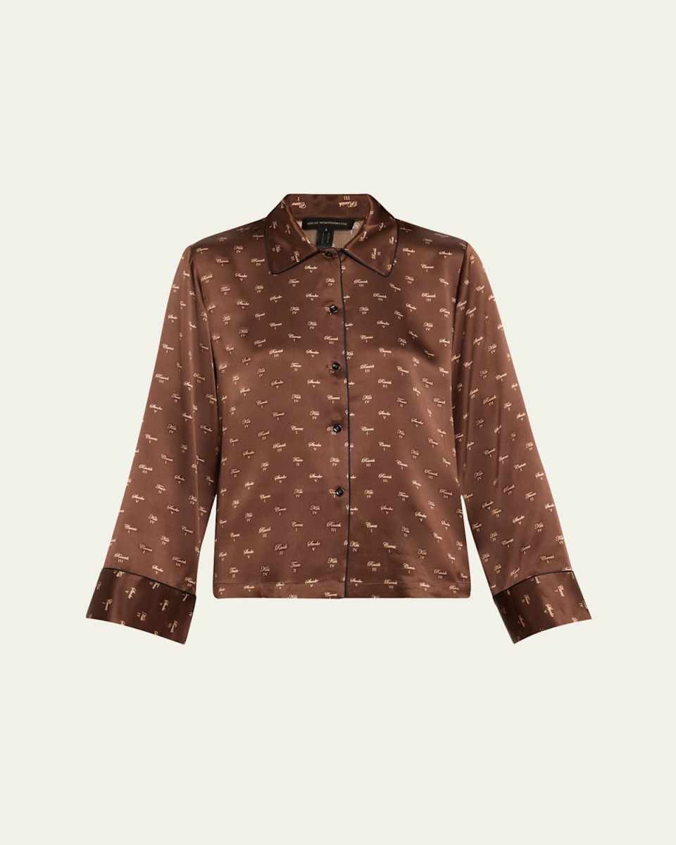 Kiki Button-Down Silk Lounge Top