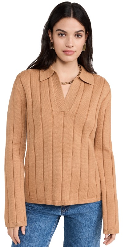 English Factory Texture Knit Top Camel