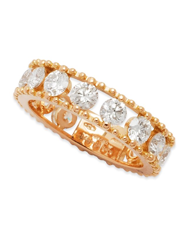 Allegra 18k Rose Gold Diamond Openwork Band Ring (2.45ct), Size 7