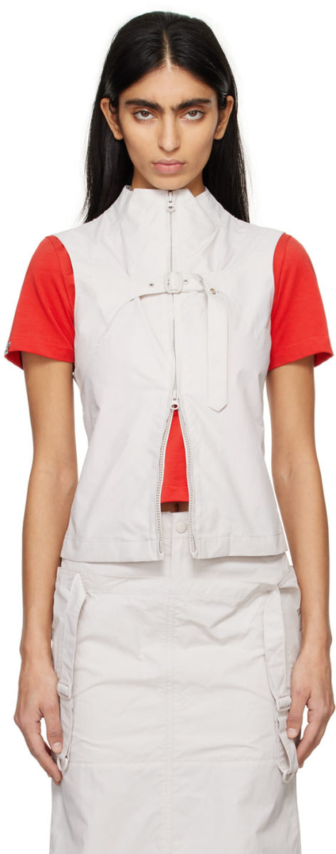 OPEN YY Gray Belted Vest