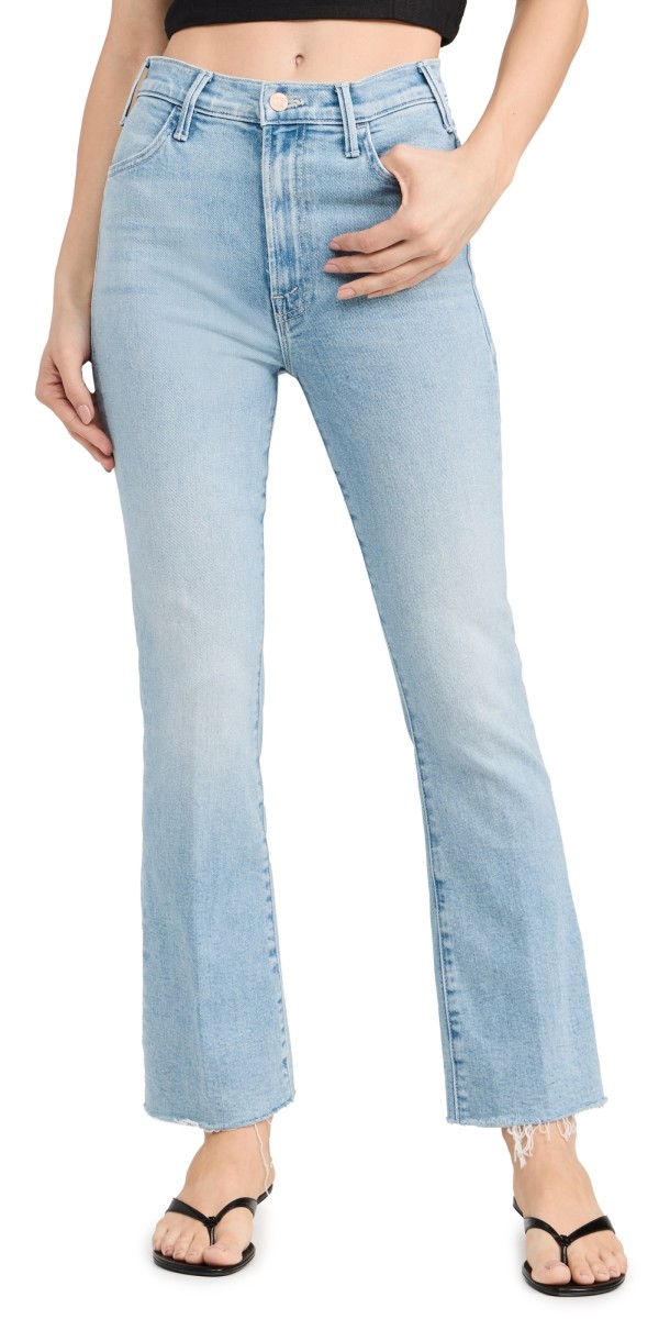 MOTHER The Hustler Ankle Fray Jeans Lost Art